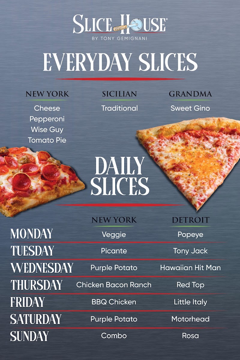 Menu - Slice House By Tony Gemignani photo 1