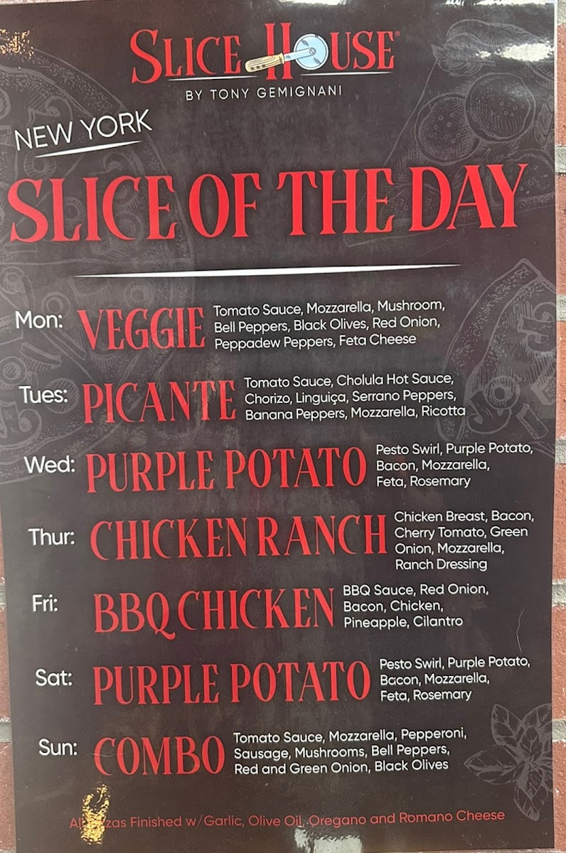Menu - Slice House By Tony Gemignani photo 2