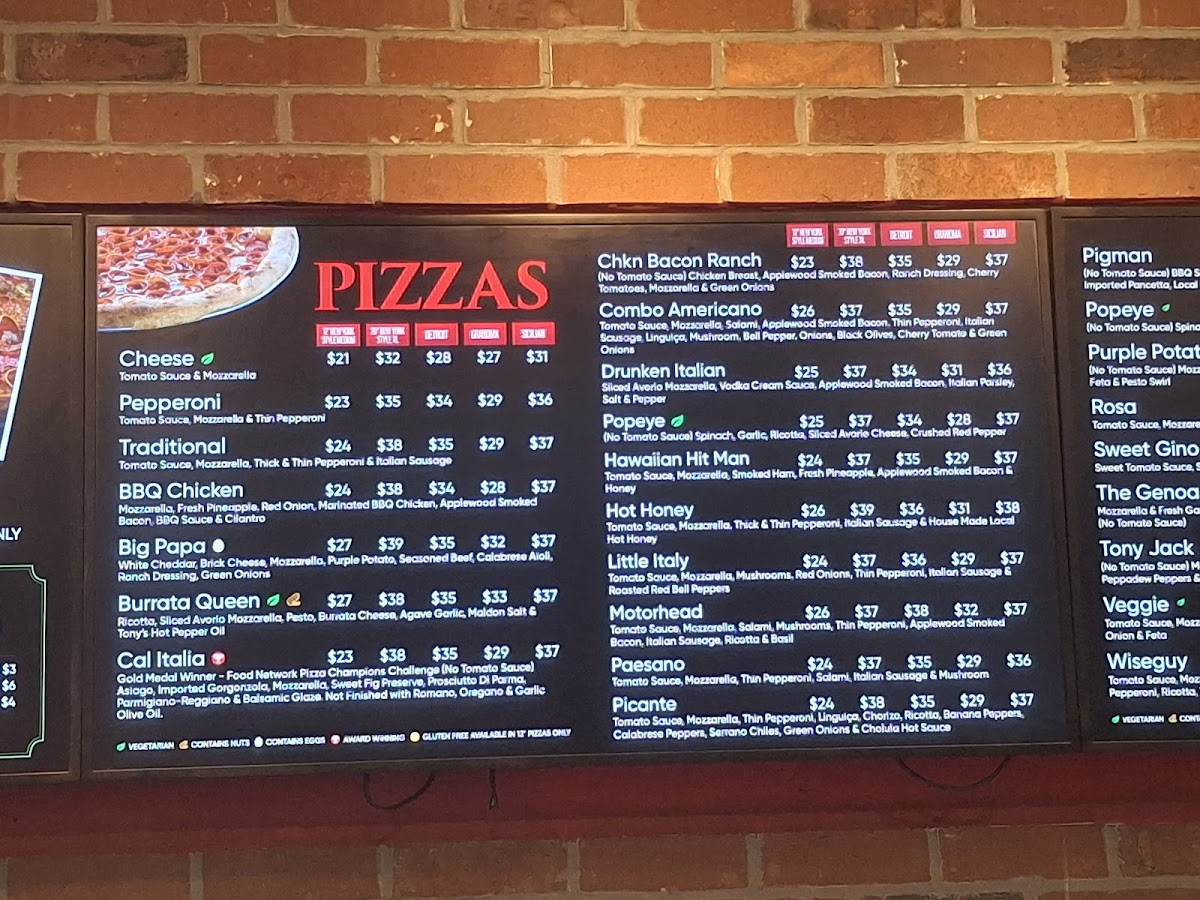 Menu - Slice House By Tony Gemignani photo 7